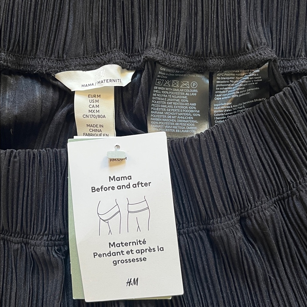 H&M Before and After Maternity Ribbed Wide leg Pants NWT - Picture 3 of 6